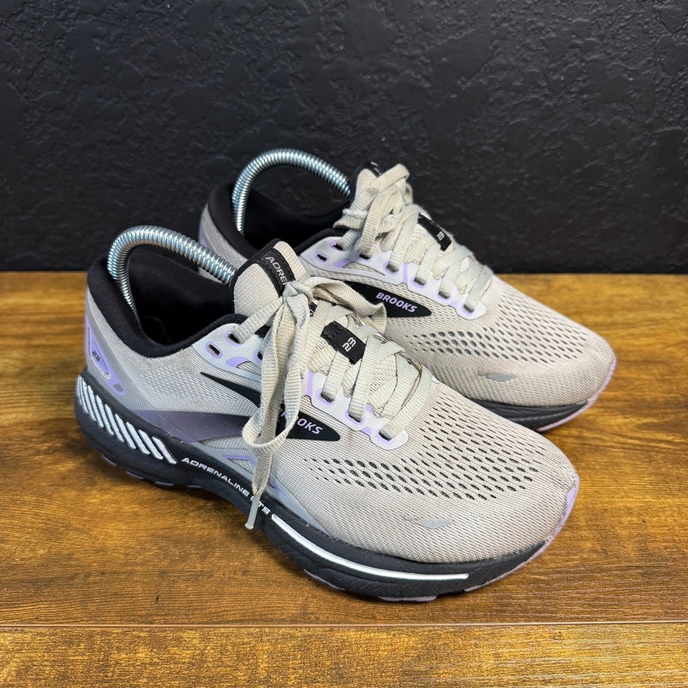 Brooks Adrenaline GTS 23 Grey Mesh Running Shoes Womens 6.5 Extra Wide
